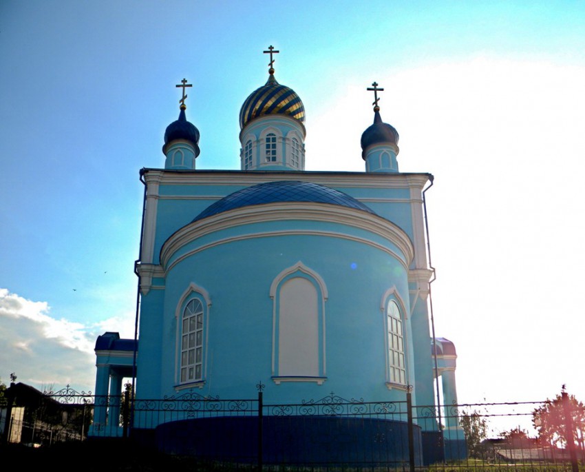 Церковь Покрова Пресвятой Богородицы, Илек (Беловский район, Курская область). общий вид в ландшафте
