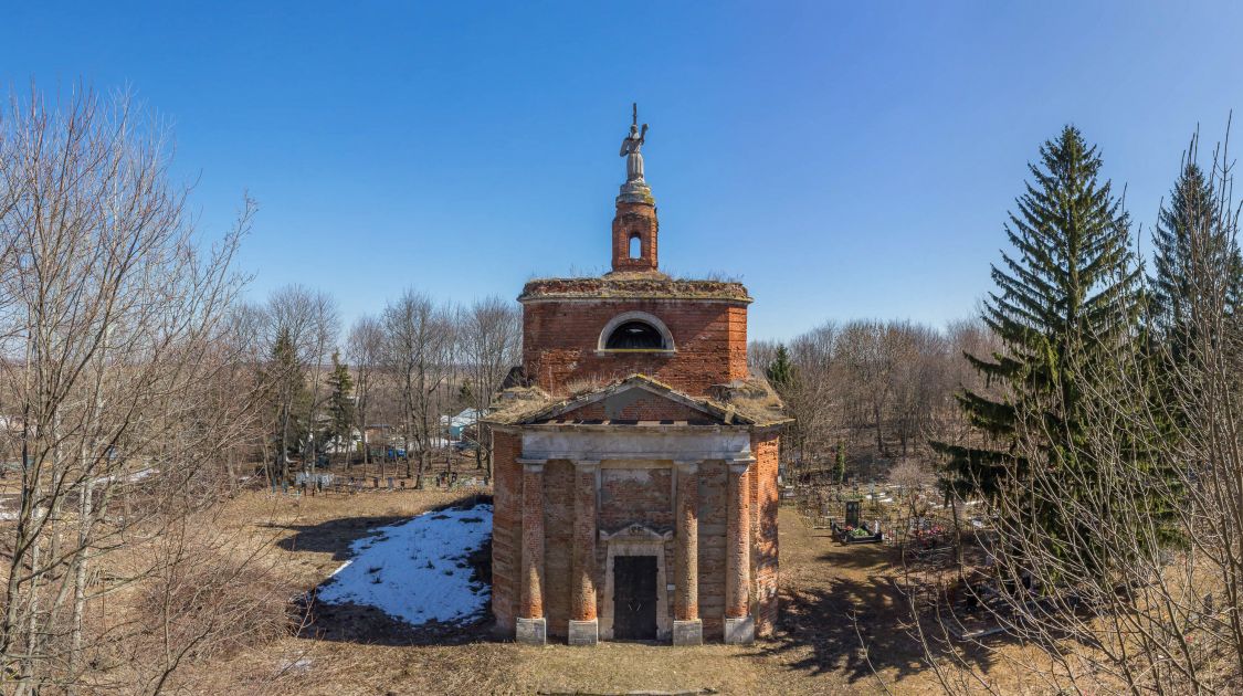 Аксиньино. Церковь Спаса Нерукотворного Образа. общий вид в ландшафте, Панорама со второго яруса колокольни