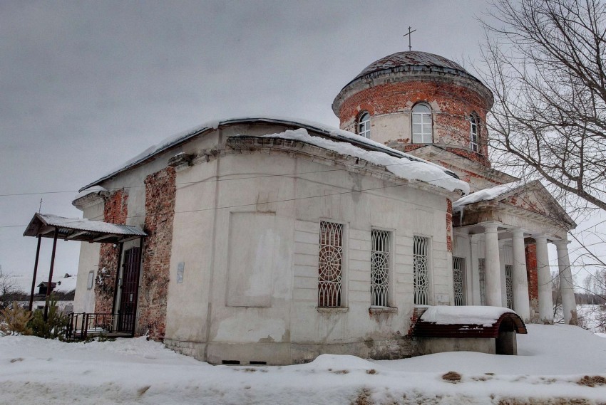 Оленьково. Церковь Воскресения Словущего. фасады