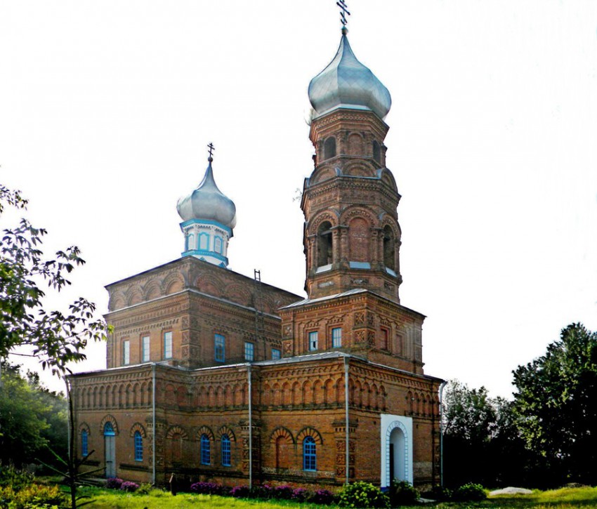 Андросово. Церковь Казанской иконы Божией Матери. общий вид в ландшафте