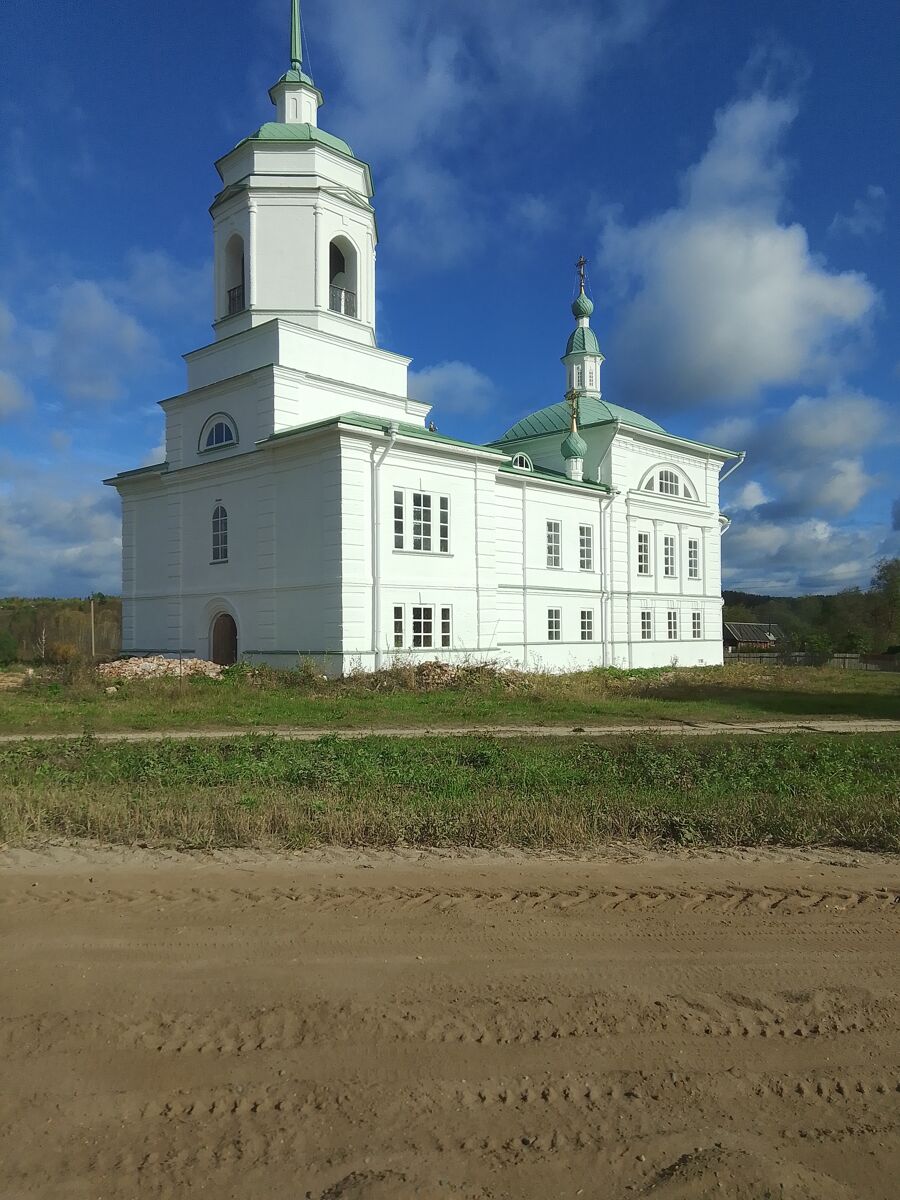 Церковь Троицы Живоначальной, Беленицыно (Харовский район, Вологодская область). общий вид в ландшафте