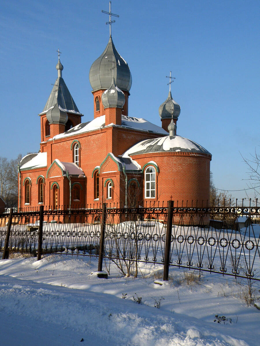 Церковь Космы и Дамиана, Верх-Чебула (Чебулинский район, Кемеровская область). фасады, Общий вид