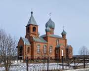 Церковь Космы и Дамиана, Вид с Почтового переулка<br>, Верх-Чебула, Чебулинский район, Кемеровская область