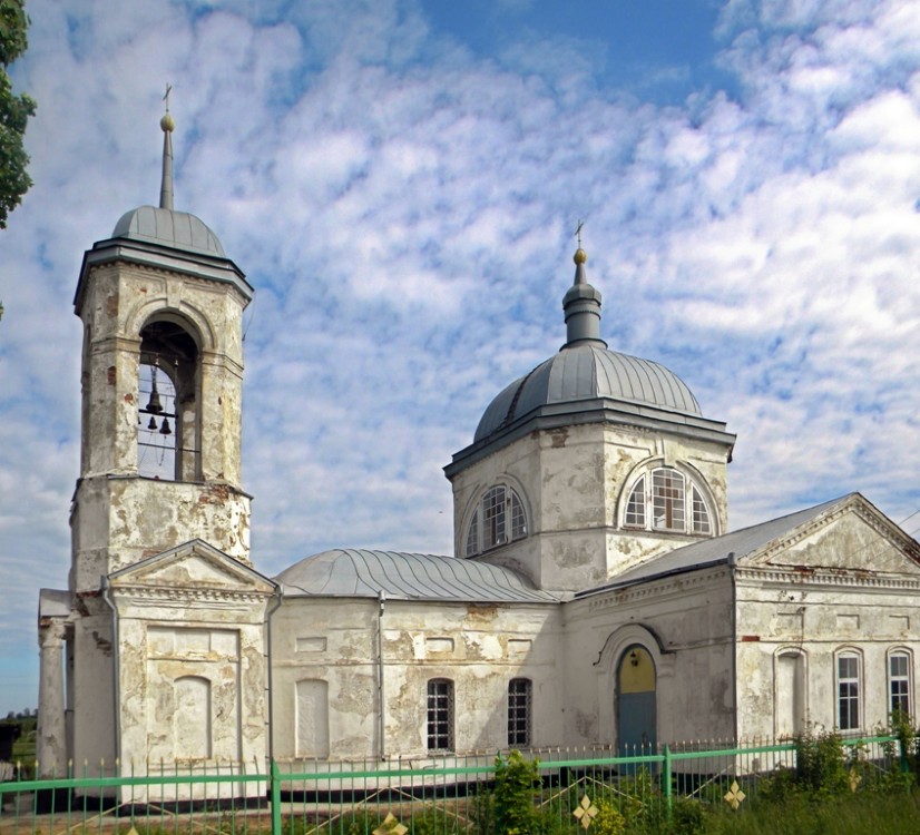 Церковь Димитрия Солунского, Успенка (Касторенский район, Курская область). общий вид в ландшафте