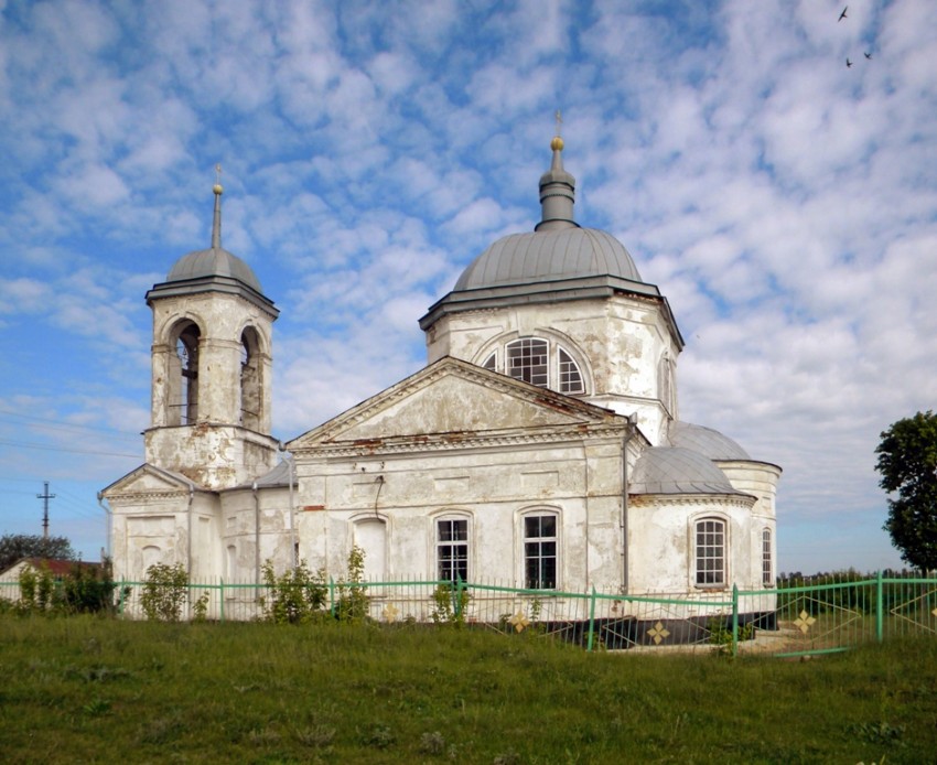 Церковь Димитрия Солунского, Успенка (Касторенский район, Курская область). общий вид в ландшафте