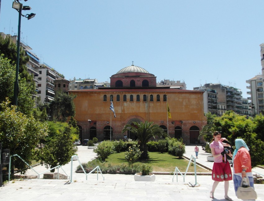 Салоники (Θεσσαλονίκη). Церковь Софии, Премудрости Божией. общий вид в ландшафте