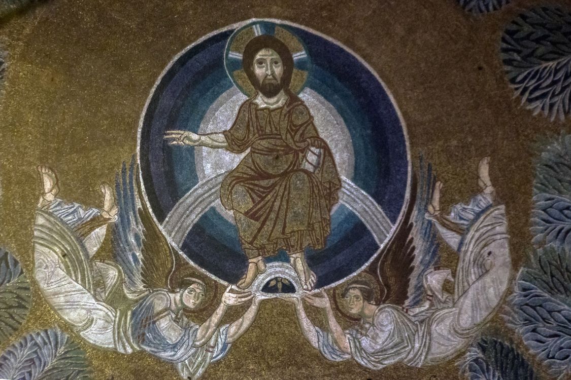 Церковь Софии, Премудрости Божией, Салоники (Θεσσαλονίκη) (Центральная Македония, Греция). интерьер и убранство, Вознесение Христа IX в.