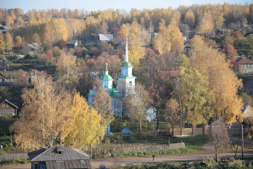 Ильинский. Церковь Благовещения Пресвятой Богородицы. общий вид в ландшафте