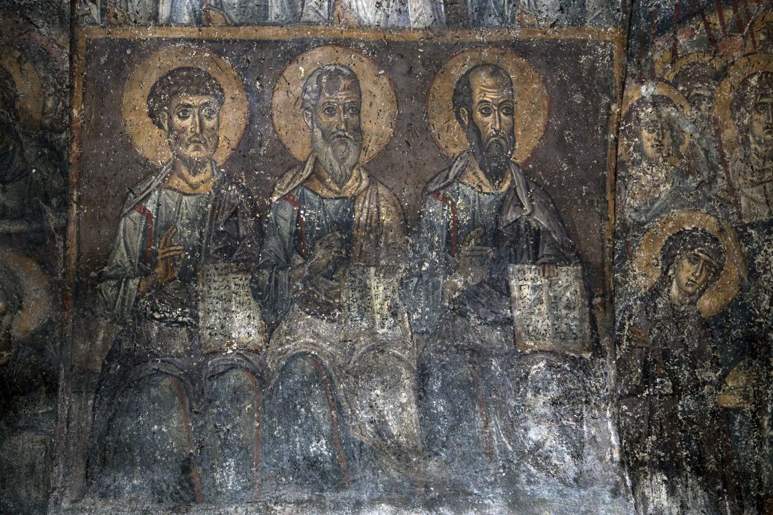 Панагия Халкеон (Богородица медников), Салоники (Θεσσαλονίκη) (Центральная Македония, Греция). интерьер и убранство, фреска нартекса. XIV в.