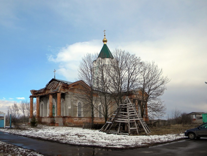 Церковь Троицы Живоначальной, Булановка (Шебекинский район, Белгородская область). общий вид в ландшафте