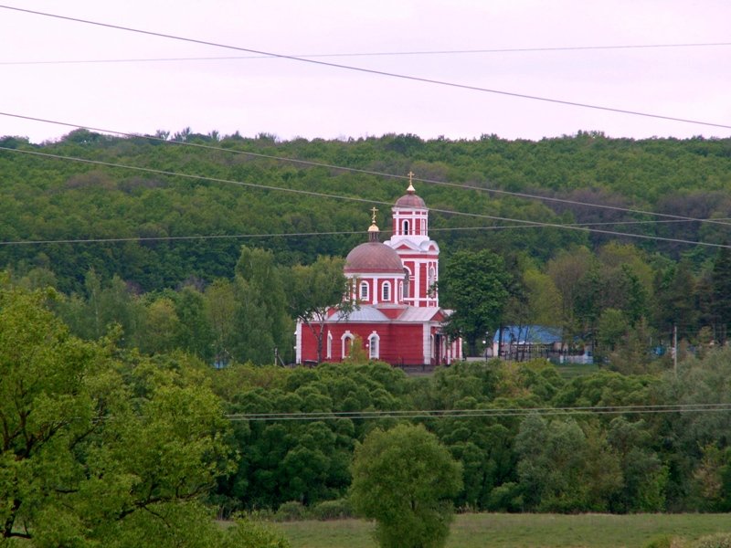 Церковь Михаила Архангела, Чураево (Шебекинский район, Белгородская область). общий вид в ландшафте