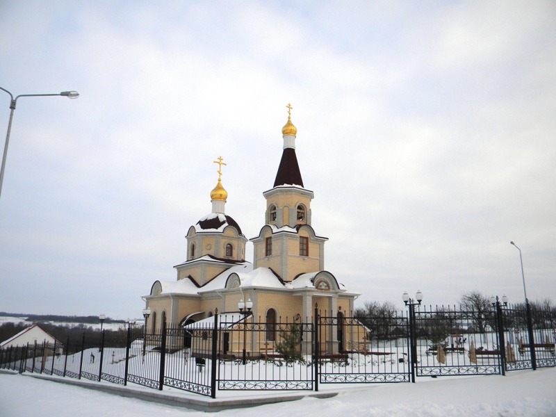 Белый Колодезь. Церковь Николая Чудотворца. общий вид в ландшафте