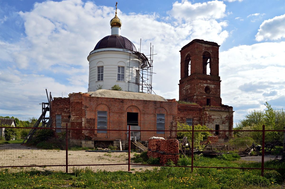 Церковь Михаила Архангела, Вороново (Задонский район, Липецкая область). фасады, Реконструирован купол