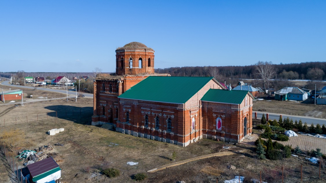 Церковь Рождества Христова, Мокрый Корь (Ясногорский район, Тульская область). общий вид в ландшафте
