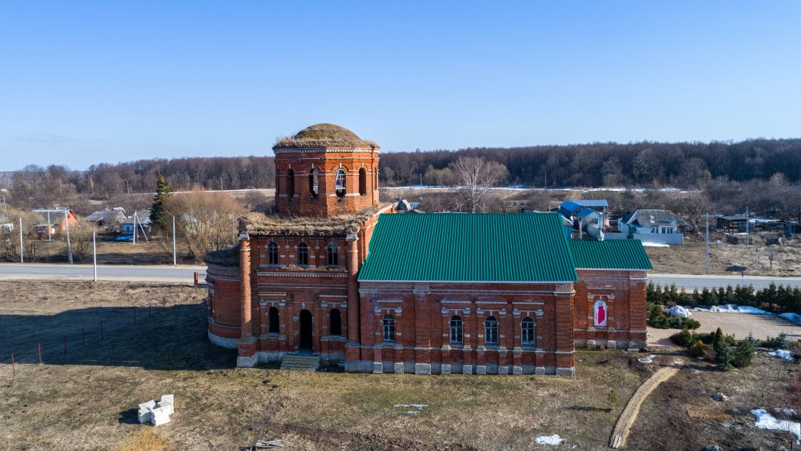 Церковь Рождества Христова, Мокрый Корь (Ясногорский район, Тульская область). общий вид в ландшафте