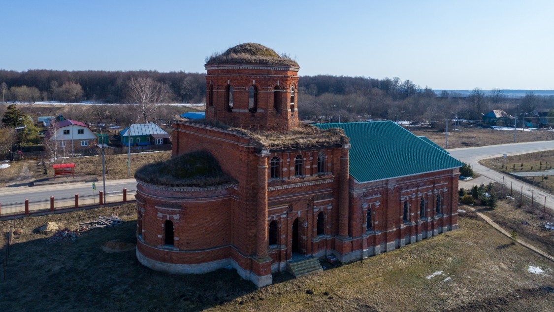 Церковь Рождества Христова, Мокрый Корь (Ясногорский район, Тульская область). общий вид в ландшафте