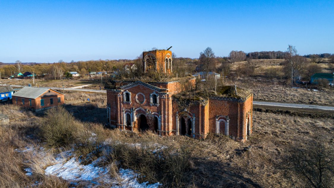 Церковь Покрова Пресвятой Богородицы, Машково (Ясногорский район, Тульская область). общий вид в ландшафте