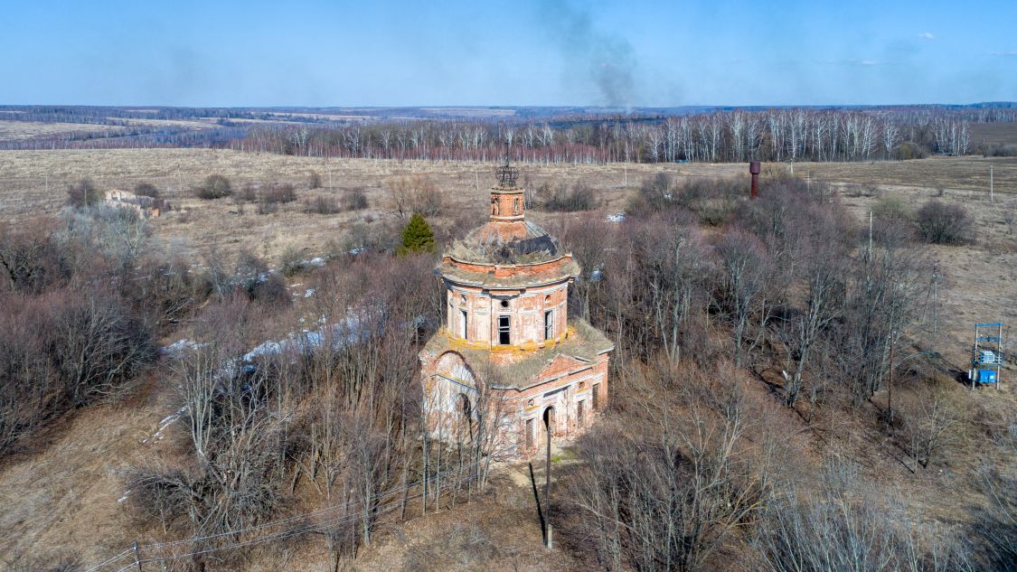Церковь Михаила Архангела, Горки (Ясногорский район, Тульская область). общий вид в ландшафте