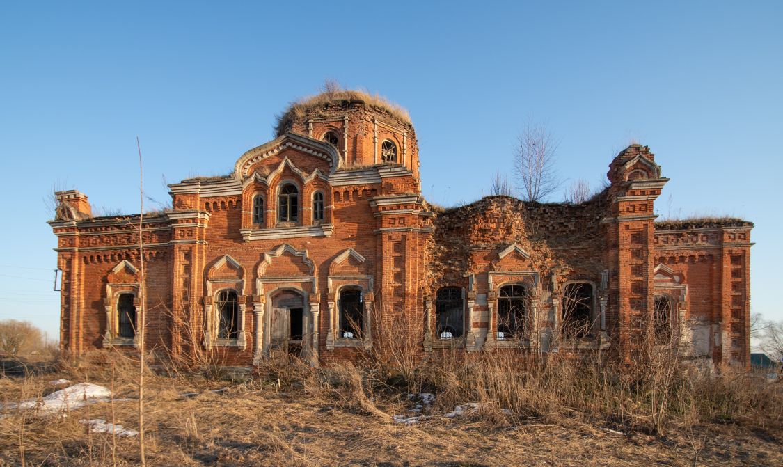 Денисово. Церковь Покрова Пресвятой Богородицы. фасады