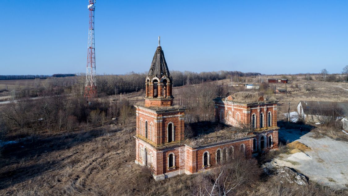 Церковь Рождества Пресвятой Богородицы, Теляково (Ясногорский район, Тульская область). общий вид в ландшафте