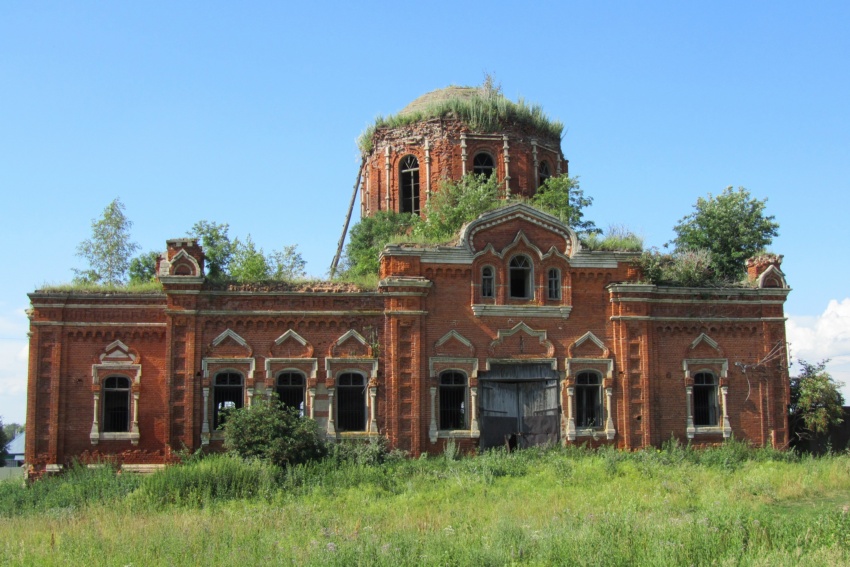 Церковь Покрова Пресвятой Богородицы, Денисово (Ясногорский район, Тульская область). фасады, южный фасад