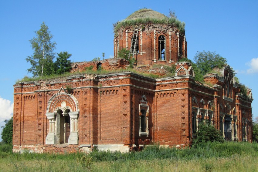 Церковь Покрова Пресвятой Богородицы, Денисово (Ясногорский район, Тульская область). фасады, вид с юго-запада