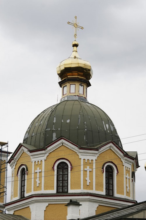Кольцово. Церковь Николая Чудотворца. архитектурные детали, центральный купол