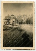 Церковь Покрова Пресвятой Богородицы, Фрагмент южного фасада. Фото 1941 г. с аукциона e-bay.de<br>, Раково, Зубцовский район, Тверская область