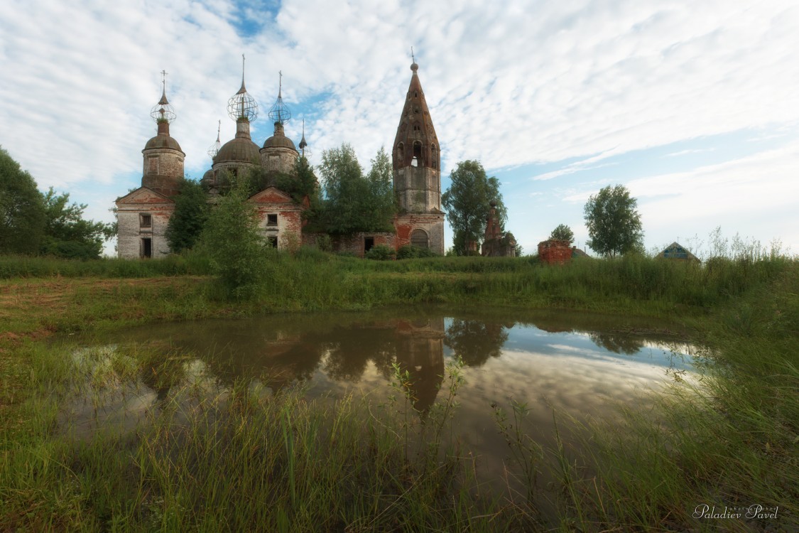 Церковь Воскресения Христова, Остров (Гаврилов-Ямский район, Ярославская область). общий вид в ландшафте