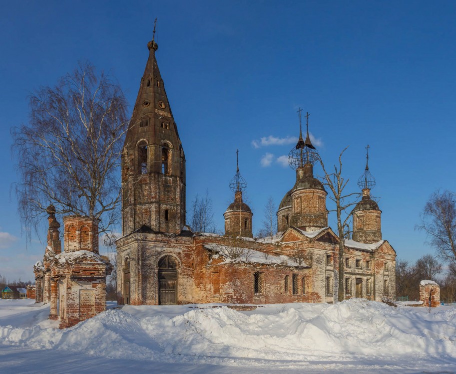 Остров. Церковь Воскресения Христова. фасады, Вид с юго-запада