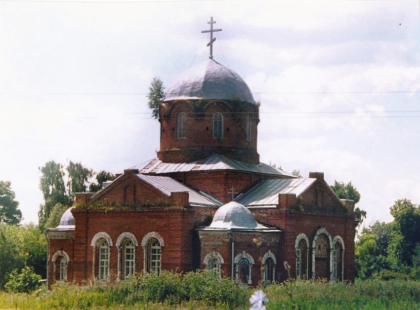 Церковь Рождества Пресвятой Богородицы, Абрютино (Рязанский район, Рязанская область). общий вид в ландшафте