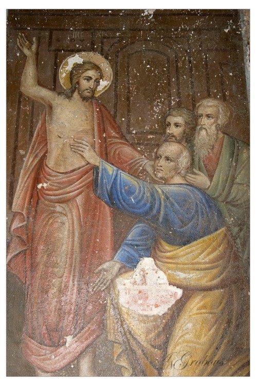 Церковь Воскресения Христова, Остров (Гаврилов-Ямский район, Ярославская область). интерьер и убранство, фрагмент росписи храма