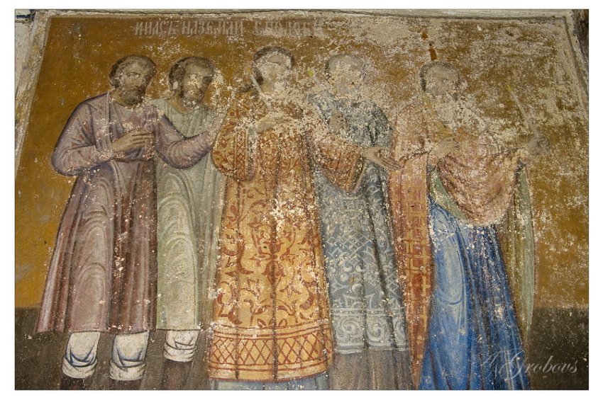 Церковь Воскресения Христова, Остров (Гаврилов-Ямский район, Ярославская область). интерьер и убранство, фрагмент росписи храма