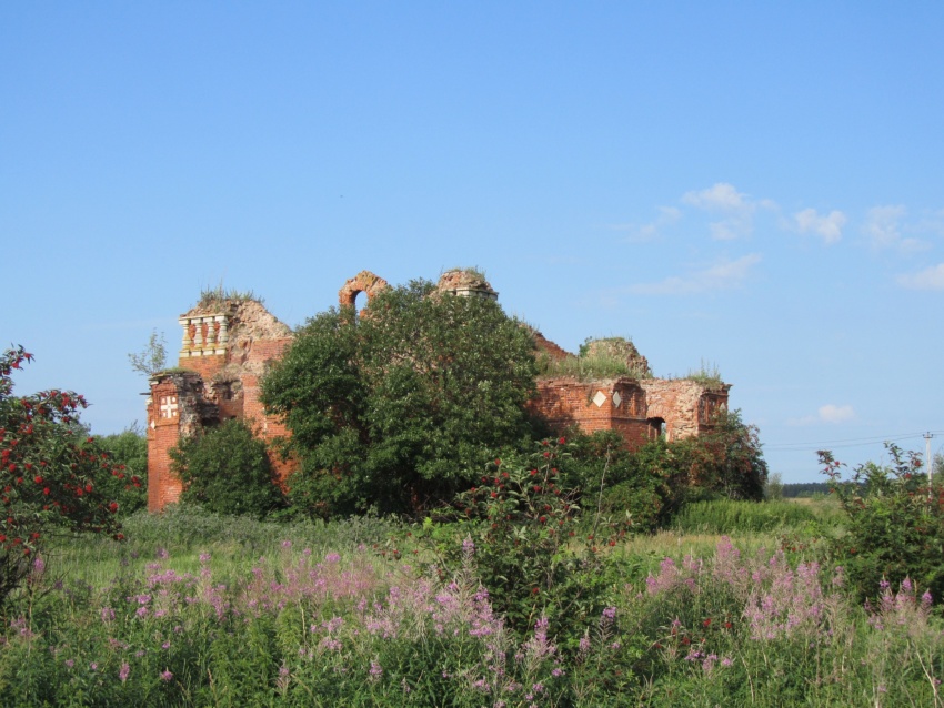 Церковь Николая Чудотворца, Каверино (Ясногорский район, Тульская область). фасады, вид с северо-востока