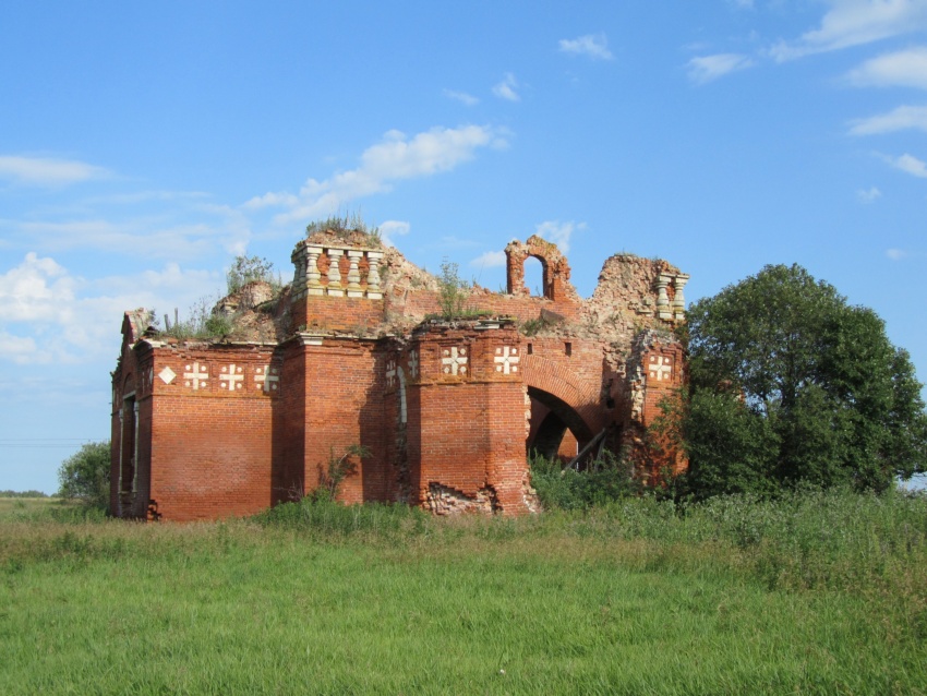 Церковь Николая Чудотворца, Каверино (Ясногорский район, Тульская область). общий вид в ландшафте, вид с востока