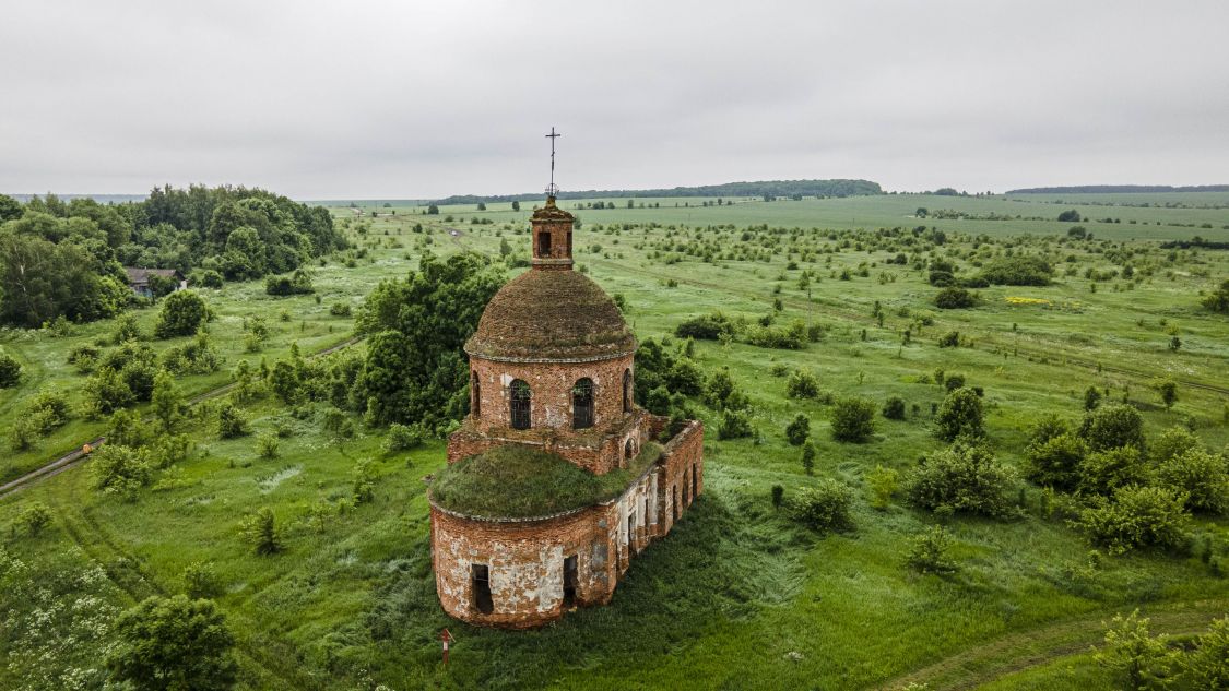 Церковь Казанской иконы Божией Матери, Ромоданово (Старожиловский район, Рязанская область). общий вид в ландшафте