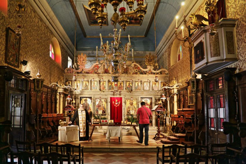 Керкира (Κέρκυρα), о. Корфу. Церковь Иоанна Предтечи. интерьер и убранство