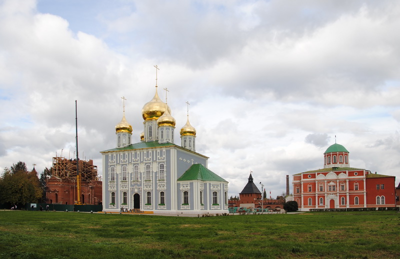 Кремль, Тула (Тула, город, Тульская область). документальные фотографии, Панорама с Богоявленским собором                  