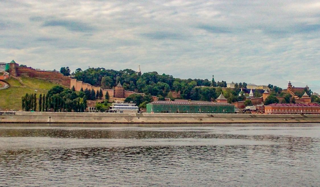 Нижегородский район. Кремль. общий вид в ландшафте, Панорама кремля с Волги