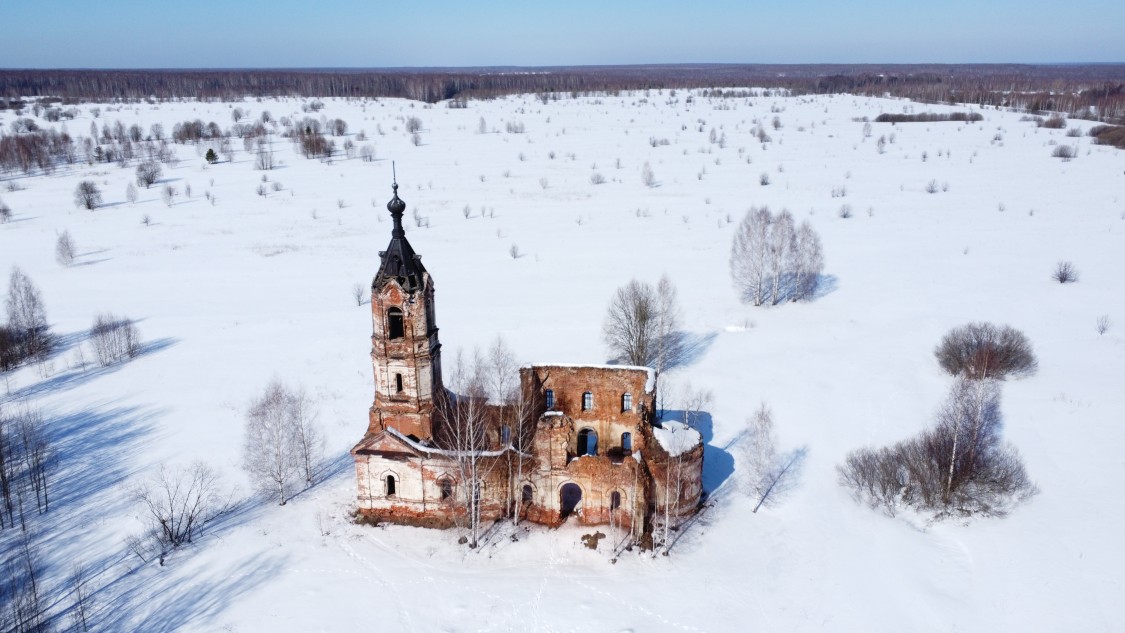 Церковь Казанской иконы Божией Матери, Каркалей (Ардатовский район, Нижегородская область). общий вид в ландшафте