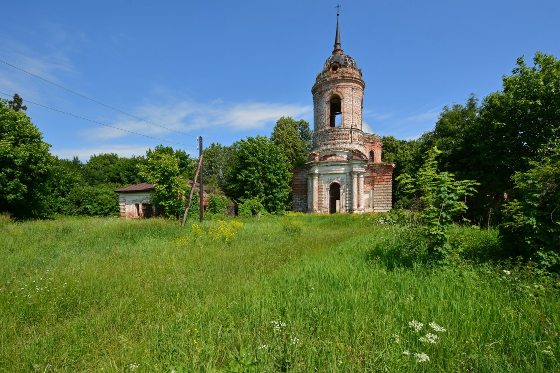 Церковь Троицы Живоначальной, Акаево (Ермишинский район, Рязанская область). фасады, Вид с юго-запада
