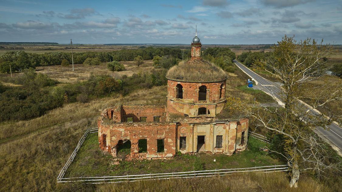 Церковь Сергия Радонежского, Половнево (Михайловский район, Рязанская область). общий вид в ландшафте