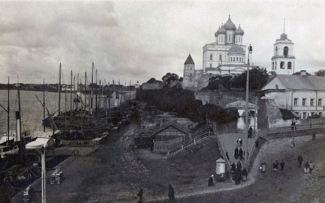 Кром, Псков (Псков, город, Псковская область). архивная фотография, Фотоснимок с дореволюционной карточки