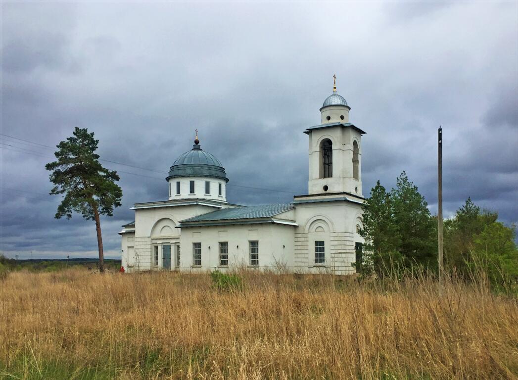 Церковь Рождества Христова, Мураевня (Милославский район, Рязанская область). общий вид в ландшафте, Вид с северо-запада