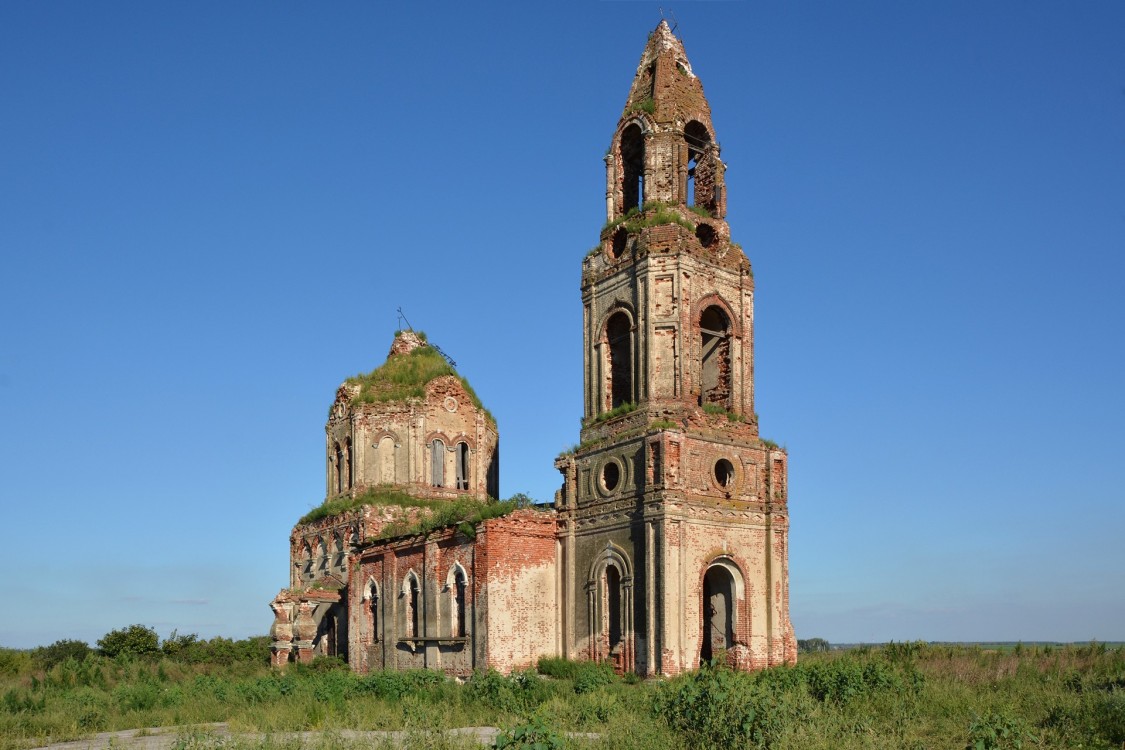 Церковь Михаила Архангела, Новотишевое (Александро-Невский район, Рязанская область). фасады, Вид с северо-запада