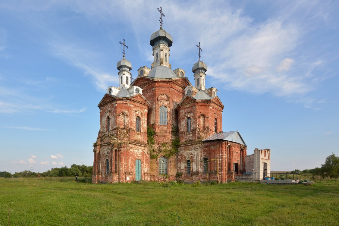 Церковь Покрова Пресвятой Богородицы, Покрово-Гагарино (Милославский район, Рязанская область). фасады, Вид с северо-запада