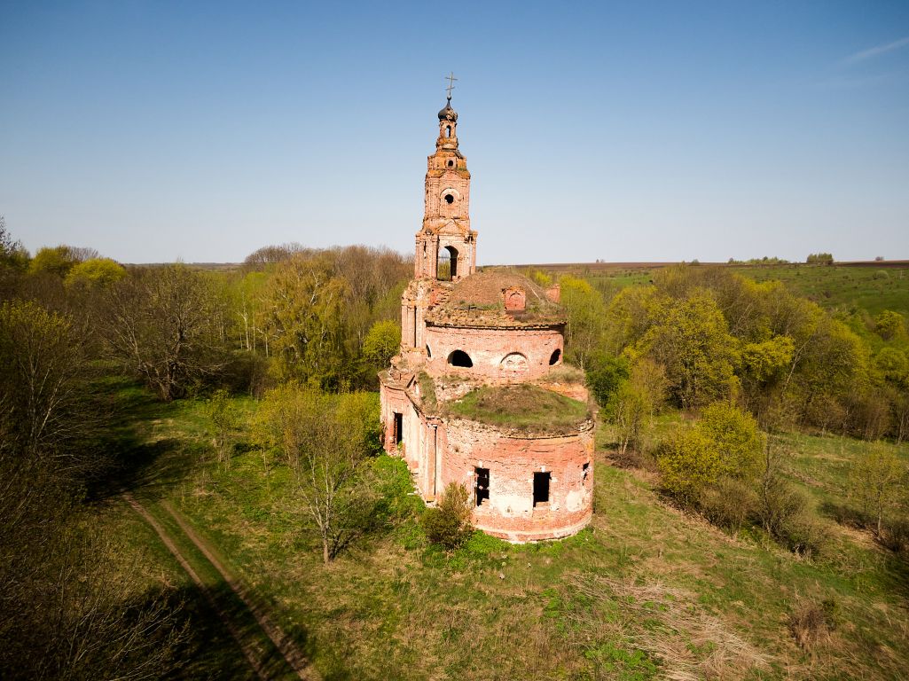 Старое Курбатово. Церковь Феодора Студита. общий вид в ландшафте