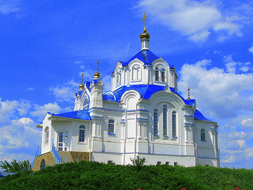 Спасо-Преображенский Мгарский монастырь. Церковь Благовещения Пресвятой Богородицы, Мгарь (Лубенский район, Украина, Полтавская область). фасады