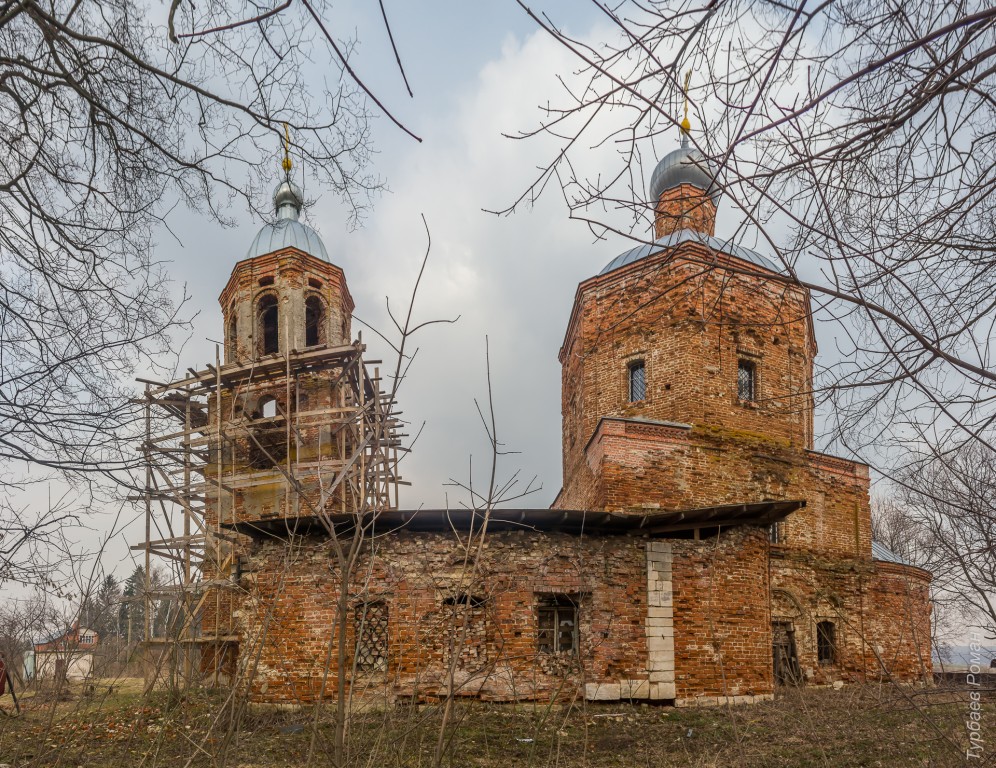 Струпна. Церковь Спаса Преображения. фасады, Вид с юга