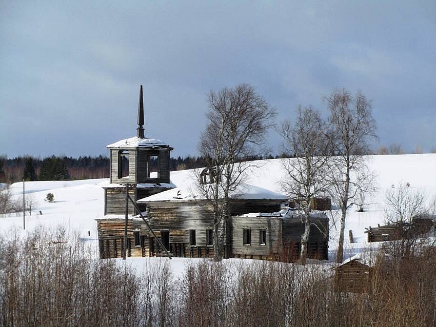 Церковь Николая Чудотворца, Ужгинская (Чердынский район, Пермский край). фасады, вид с юго-востока